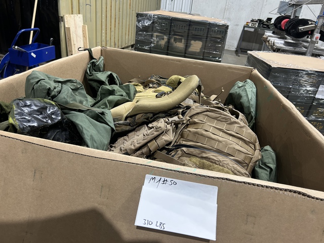 188 Pc Military Surplus Lot &ndash; Canteen Covers, Assault Packs, Duffle Bags & More