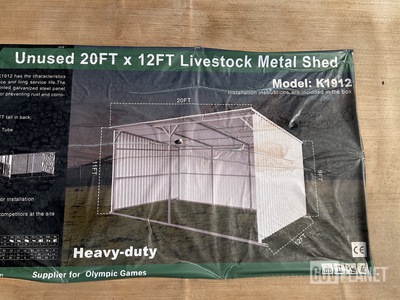 KJ K1912 Livestock Metal Shed - Unused