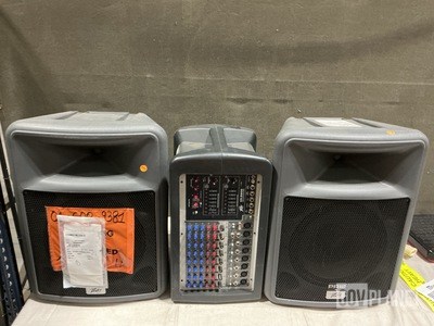 (1) Powered Mixer & (1) PA Speaker System