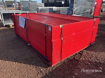 Quantity of (30) Canex 8 ft x 6 ft Powder Coated Temporary Transenne da cantiere (Unused)