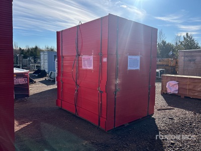 Quantity of (90) Canex 8 ft x 6 ft Powder Coated Temporary Transenne da cantiere (Unused)