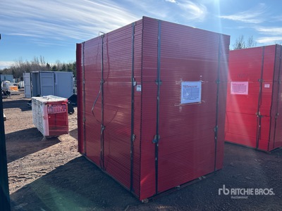 Quantity of (90) Canex 8 ft x 6 ft Powder Coated Temporary Transenne da cantiere (Unused)