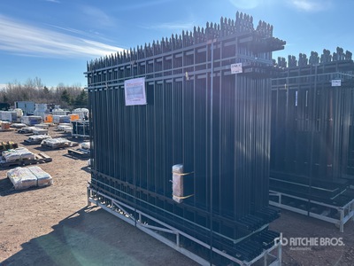 Quantity of (20) Canex 10 ft x 7 ft Powder Coated Wrought Iron Zaun (Unused)