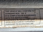 General Appearance with Motor Vehicle Safety Standards Label