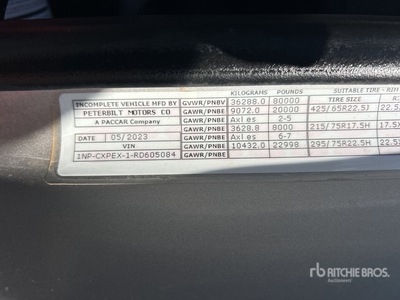 2024 Peterbilt 567 14x4 Simple 18 Five Axle Dump Truck