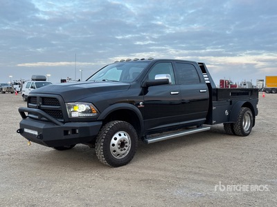 2014 Ram 3500 4x4 Crew Cab Flatbed Truck