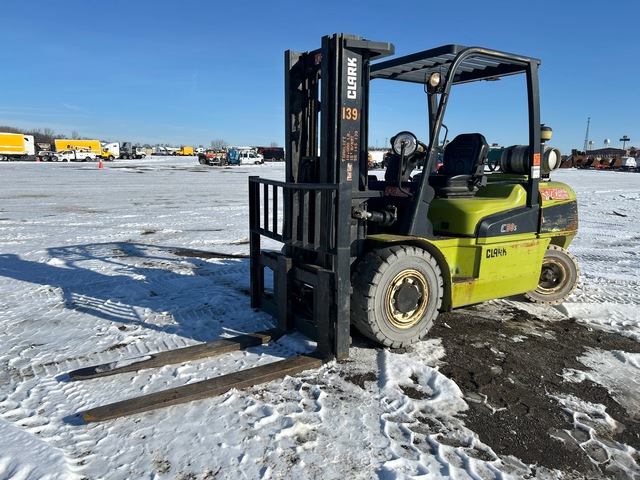2012 Clark C50L 9025 lb Pneumatic Tire Forklift