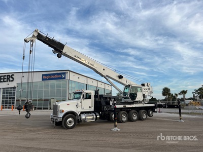 2017 National NTC55128 55 ton Straight Boom on 2018 Peterbilt 365 12x4 Camion à Fèche