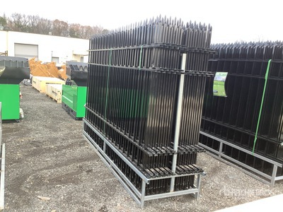 Quantity of 9 ft 6 in x 6 ft Wrought Iron Clôture de site