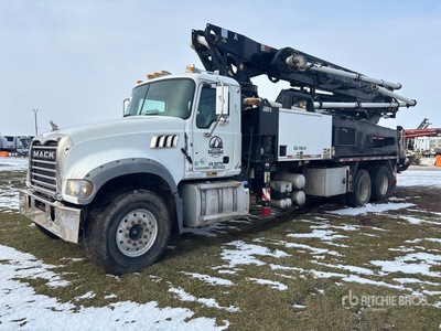 2016 Putzmeister BSF38Z-5.16H 37 ft on 2017 Mack GU713 6x4 Concrete Pump Truck