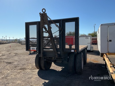 1990 Fleming 16 ft T/A Turntable Pup Flatbed Trailer