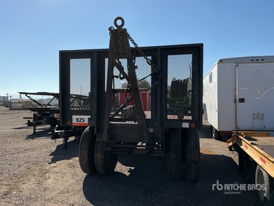 1990 Fleming 16 ft 2 axle Turntable Pup Remorque à plateau