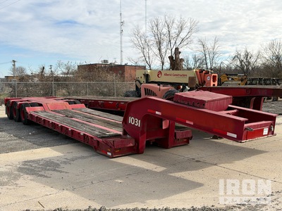 1979 Hyster Tri/A Single Drop Removable Gooseneck Lowboy Trailer