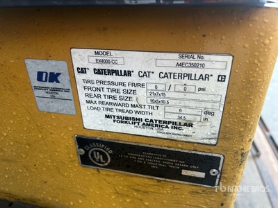 2008 Cat EX4000 Elektryczny wózek widłowy