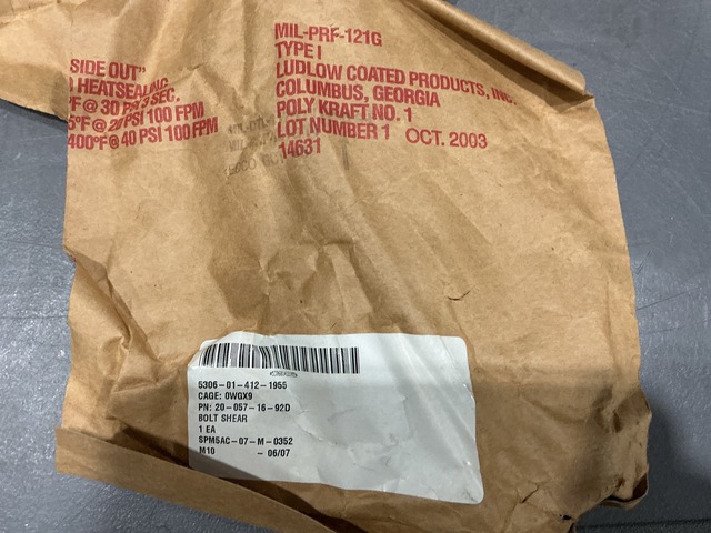 (8) Bell Helicopter 20-057-16-92D Shear Bolts