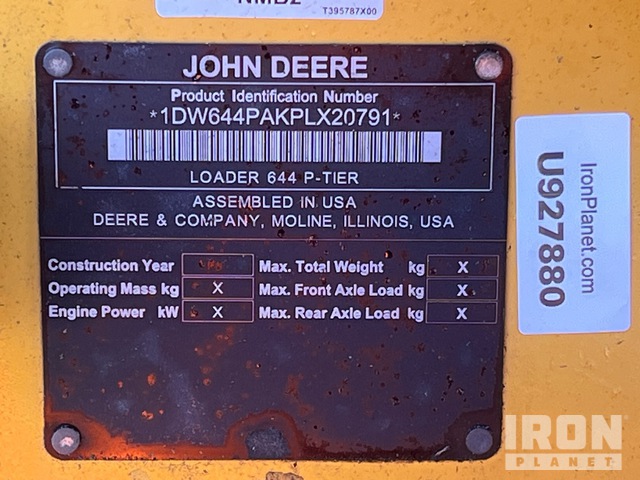 CARGADOR FRONTAL 2023 JOHN DEERE 644P