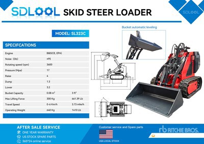 2025 SDLOOL 323W Mini Skid Steer Loader (Unused)