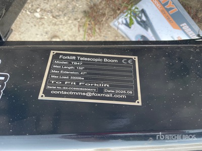 GIYI 132 in 3300 lb Forklift Extendable Boom (Unused)