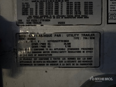 2023 Utility 4000D-X 53 ft T/A Van Trailer