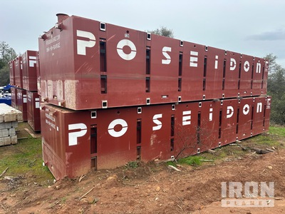 Poseidon Barge Barge system (8)40'L x 10'w x 7'H barges, (4)-20'L x 10'w x 7'h barges, (2) spud, (4) spud pockets, set of hand rails Barcaza