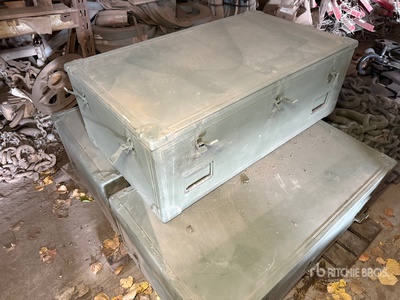 Lot of (3) Aluminum Military Chest