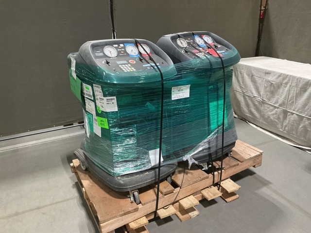 (2) Robinair Cooltech Refrigerant Recovery, Recycling & Recharging Stations