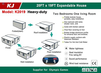 2026 KJ K2019 20 ft x 19 ft Prefabricated Tiny Home (Unused)
