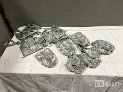(43) Entrenching Tool Carriers, (75) Bandoleer Ammo Pouches & Assorted Items