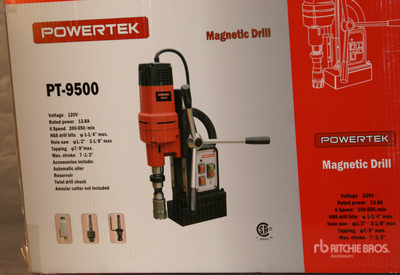 2024 Powertek PT9500 Magnetic Drill Press Varios, herramientas manuales (Unused)