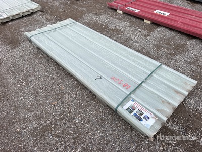 Quantity of (30) 35 in x 8 ft Corrugated Polycarbonate Roof Panel in Clear (Unused)