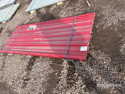Quantity of (30) Polycarbonate Roof Panel in Red