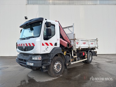 2009 Fassi F130A23 5430 kg on 2009 Renault Kerax 370DXi 4x2 Camion Benne Avec Grue Dump Truck with Crane