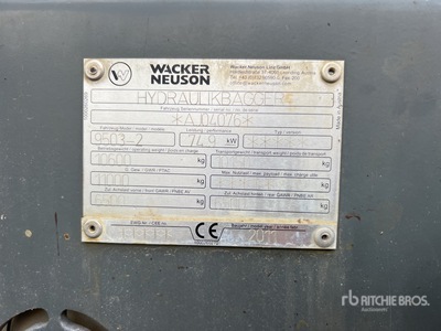 2011 Wacker Neuson 9503-2 Pelle Sur Pneus Wheel Excavator