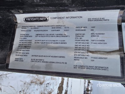 2007 Hiab 200 C-5 15430 lb Knuckle Boom on 2008 Freightliner Columbia 112 6x4 Kranwägen (Inoperable)