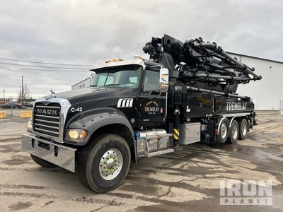 2023 Alliance JXRZ 40-5.16 40 m on 2024 Mack Granite GR64F 8x4 Concrete Pump Truck