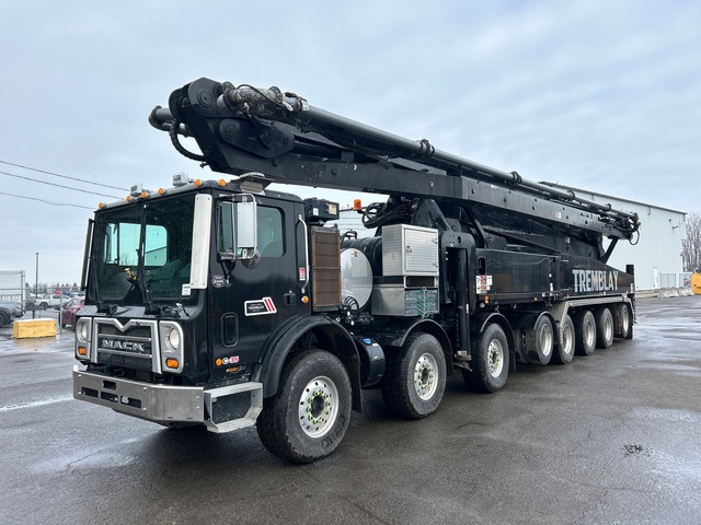 2018 Schwing S61SX 61 m on 2019 Mack TerraPro TE126 16x6 Twin-Steer Concrete Pump Truck