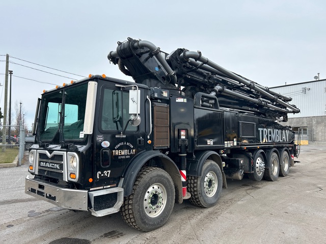 2019 Putzmeister BSF47Z.16H 47 m on 2019 Mack TE84 10x4 Twin-Steer Concrete Pump Truck