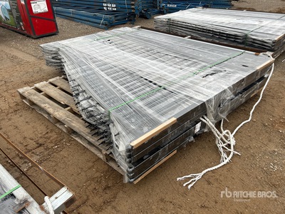 Quantity of (3) Can Industrial 19 ft 6 in x 7 ft 5 in Wrought Iron Bi-Parting Cancello