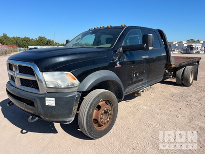 2013 Dodge Ram 5500 4x4 Crew Cab Flatbed Truck