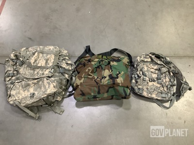 (6) Flyer’s Helmet Bags, (23) Assault Packs & Assorted Items