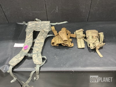 (40) Enhanced Frame Shoulder Straps, (6) Pistol Kit Holsters & Assorted Items