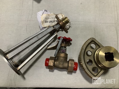 (1) Coupling Valve, (1) Gear Sector, (2) Gate Valves & Assorted Items
