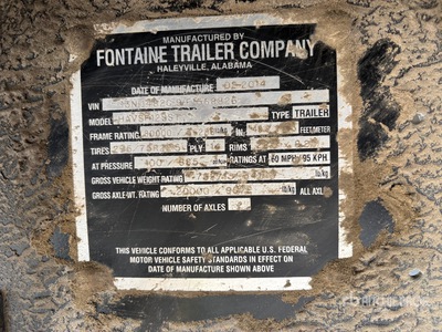 2015 Fontaine TLF048 48 ft T/A Flatbed Trailer