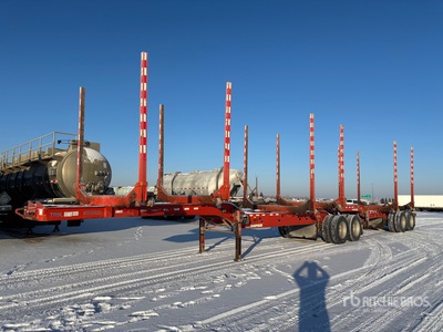 2016 Doepker 34 ft B-Train Lead Short Wood Log Trailer