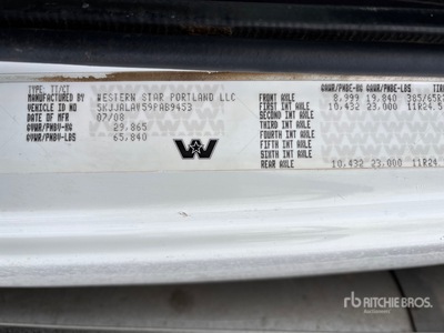 2009 Western Star 4900 6x4 Sleeper Winch Truck