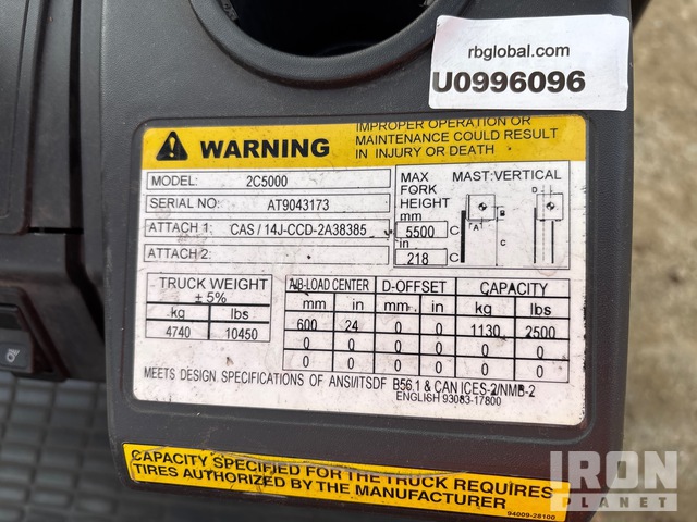 MONTACARGAS 2016 CATERPILLAR MH2C5000LE