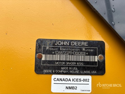 2017 John Deere 872GP AWD Motor Grader
