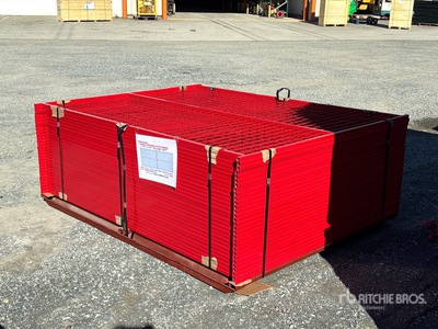 Quantity of (30) Canex 8 ft x 6 ft Powder Coated Wrought Iron サイト フェンス (Unused)