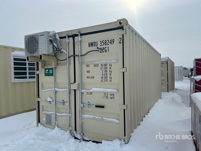 2025 20 ft x 8 ft Skid-Mounted Storage Container Mobilne biuro (Unused)