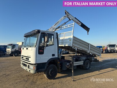 Bonfiglioli P7200L 1980 kg on 2002 Iveco Eurocargo 110EL18 4x2 Autocarro ribaltabile con gru